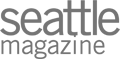 The image shows the logo for "Seattle Magazine" in gray text.